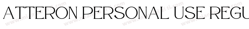 Atteron Personal Use Regular字体转换